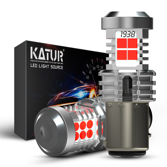 Katur CANBUS 1157 bay15d P21/5W LED Bulbs Stop Tail Turn Signal No Error Hyper Flash Light Brake Day Lamps(2PCS)